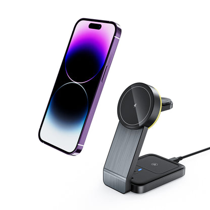 Foldable Portable Three-in-one Wireless Charger