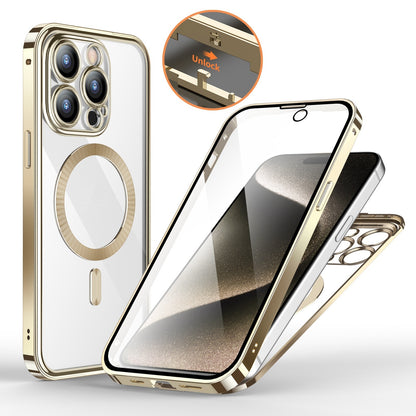 Magnetic Anti-Privacy 360° Protective Phone Case with Wireless Charging